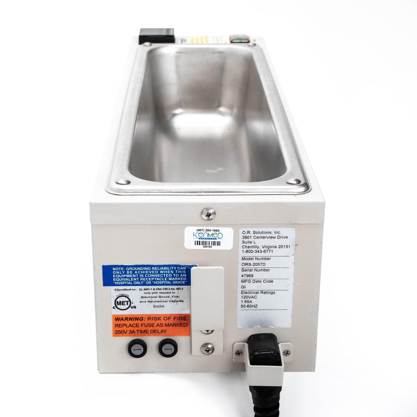 O.R. Solutions Fluid Warmer 19.5" x 5" x 4”, ORS-20570