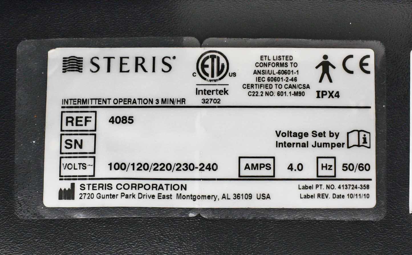 Steris 4085 General Surgical Table with Hand Control