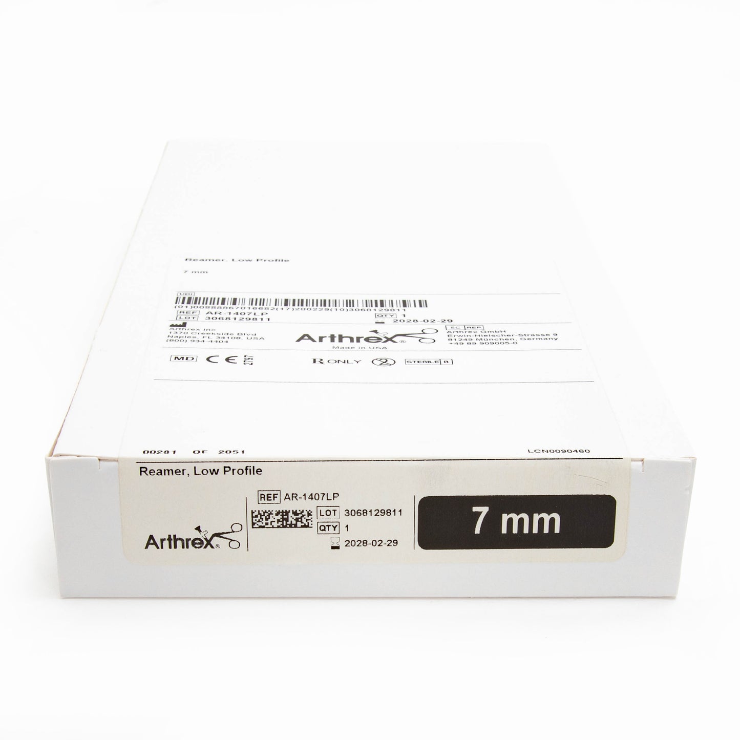 Arthrex Reamer, Low Profile 7mm, AR-1407LP IN-YEAR (EXP: 2028)