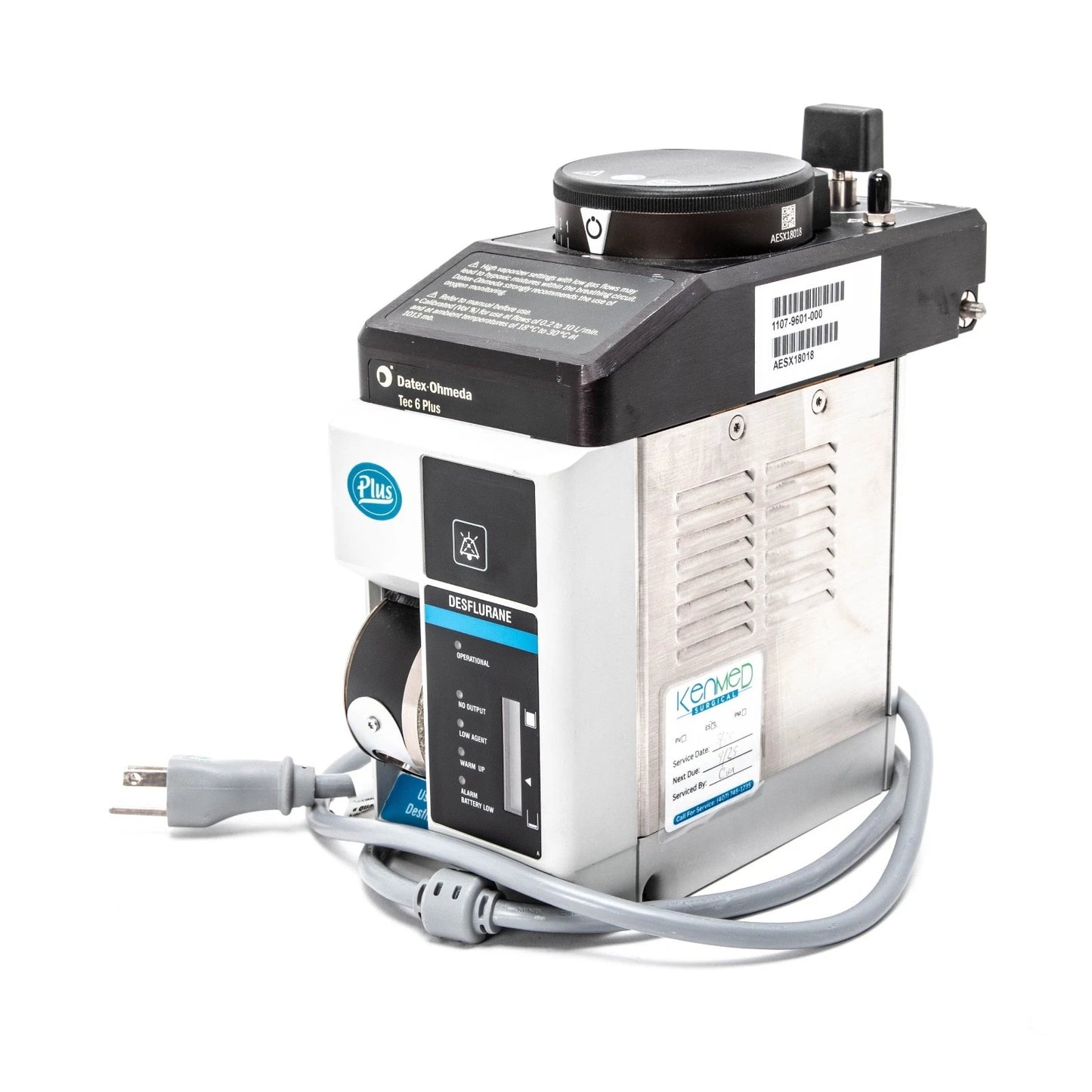 Datex-Ohmeda X1107-9601-000 Tec 6 Plus Anesthesia Vaporizer