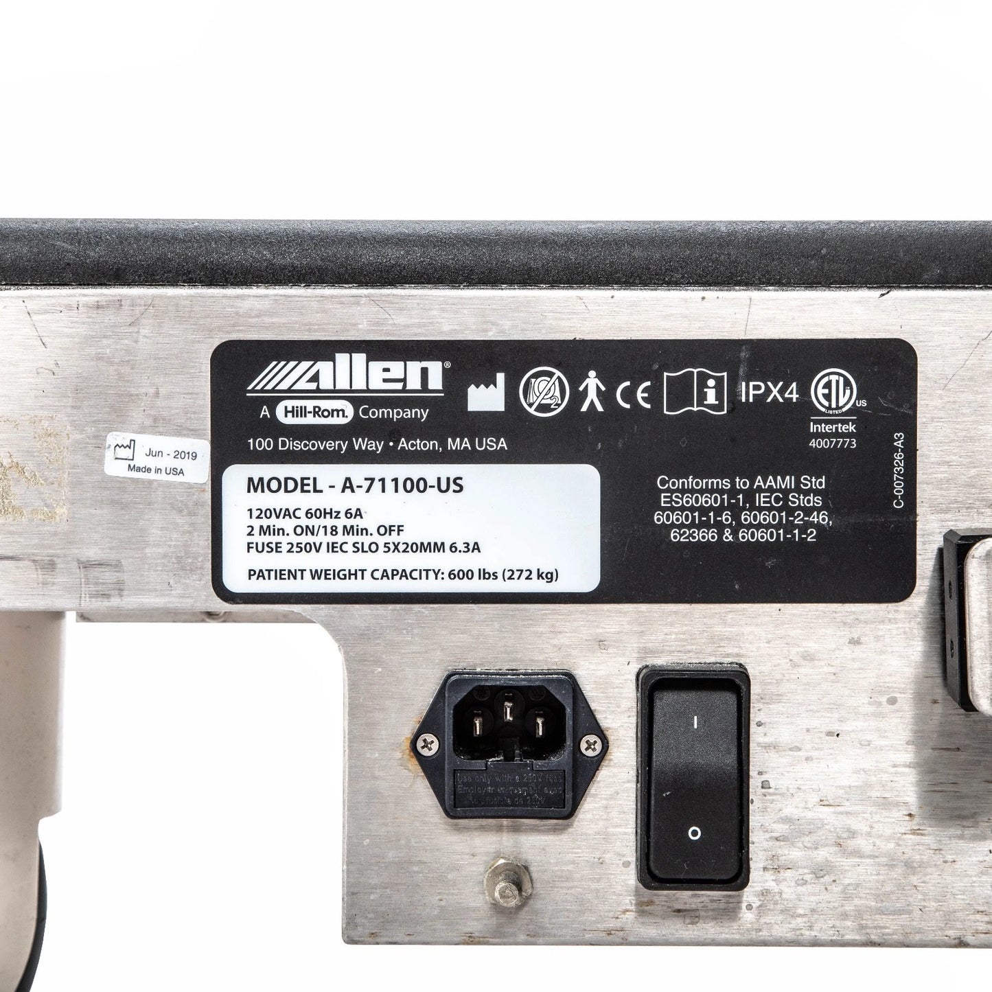 Allen A-71100-US A-70800 Spine System & Allen Advance Table System - Jackson Table