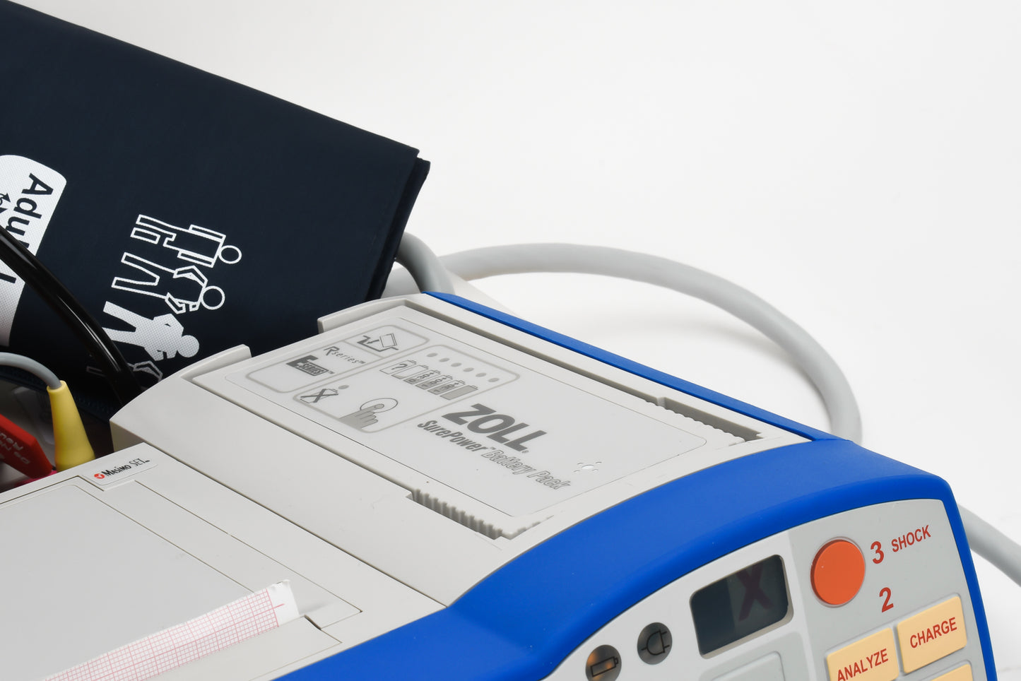 ZOLL R Series Analyze ALS Biphasic 3 Lead SP02 ETCO2 ECG PACE Capnostat 5