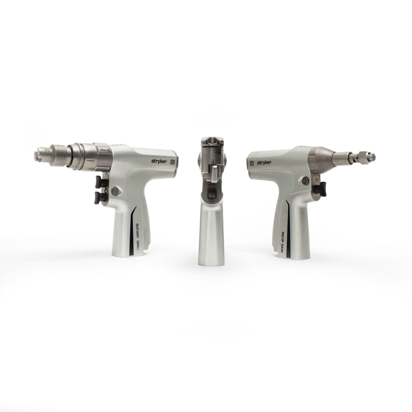 Stryker System 8 Large Bone Drill Set - Charger and (4) Batteries Included