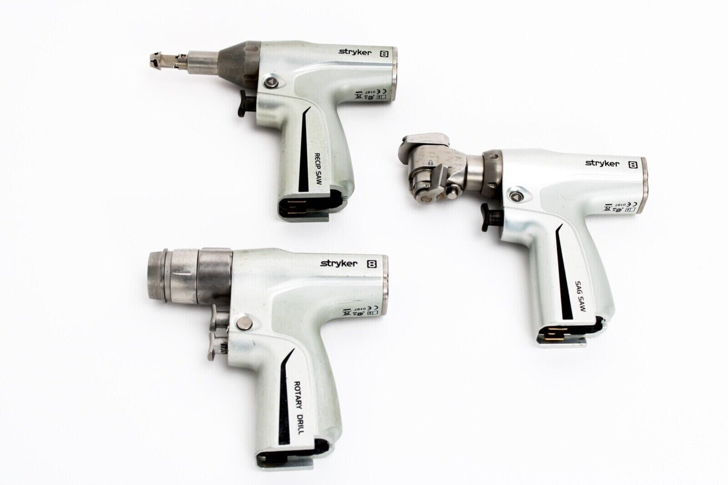 Stryker System 8 Large Bone Drill Set 8208-000-000 8206-000-000 8205-000-000
