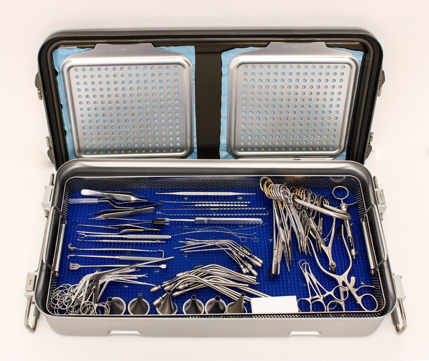 V. Mueller Storz Xomed ENT Tray RH2562 CH2507 OP7512 SU2702 VU2560 VM101-5511