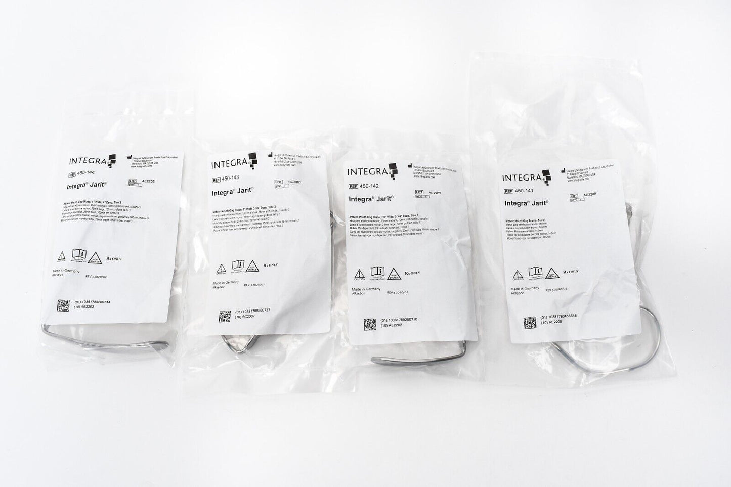 Integra Jarit Mclvor Mouth Gag Frame and Blades 450-141 450-142 450-143 450-144