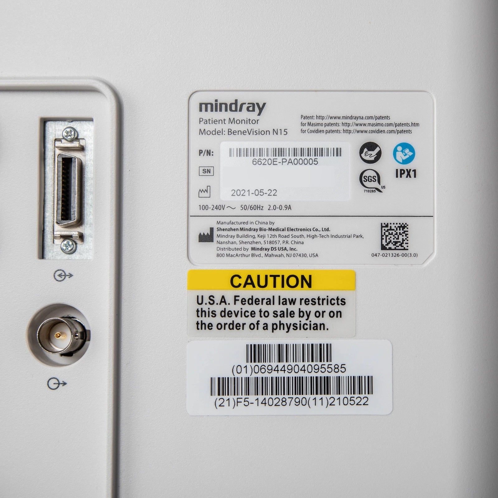 GE Avance CS2 Pro Anesthesia Machine, E-sCAiO Gas Module, Mindray Benevision N15