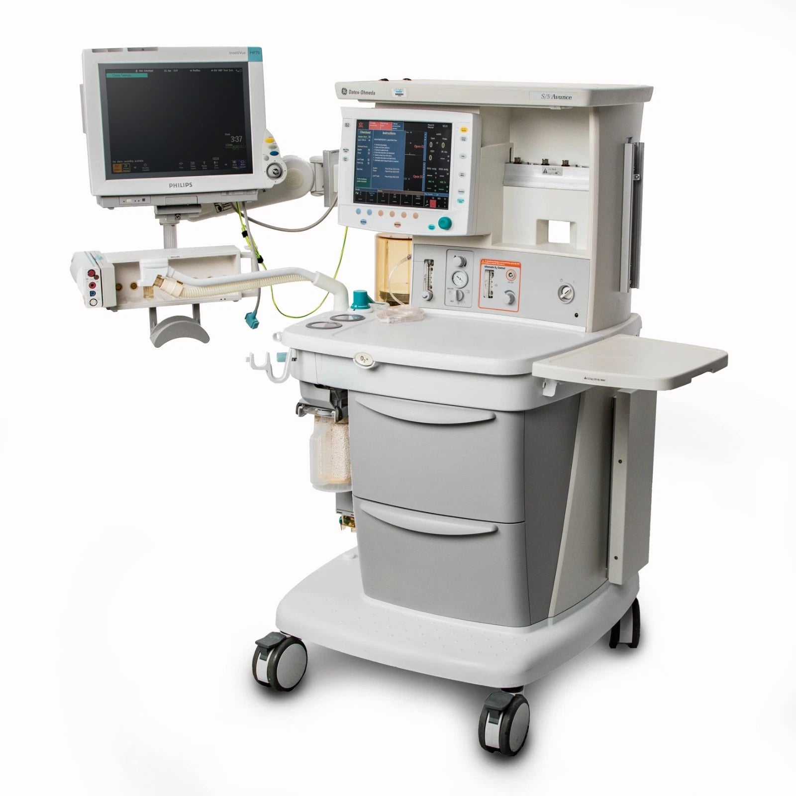 GE S/5 Avance Anesthesia Machine w/ Philips MP70 Patient Monitor