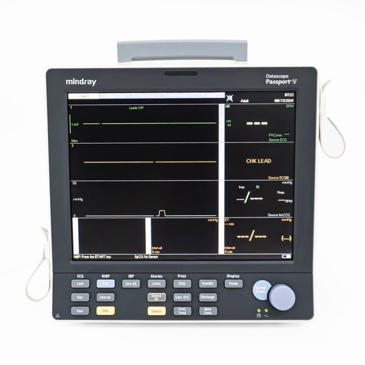 Mindray Datascope Passport V Patient Monitor 6100F-PA00 w. NIBP SP02 ECG TEMP