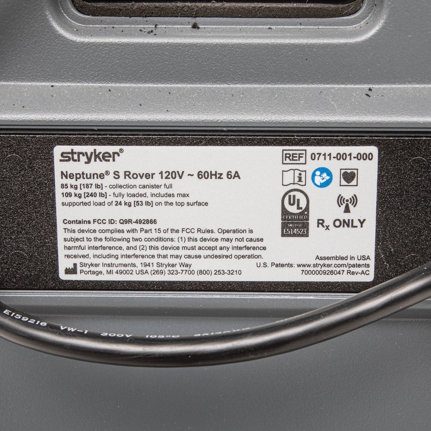 Stryker 0711-001-000 Neptune S Waste Management System