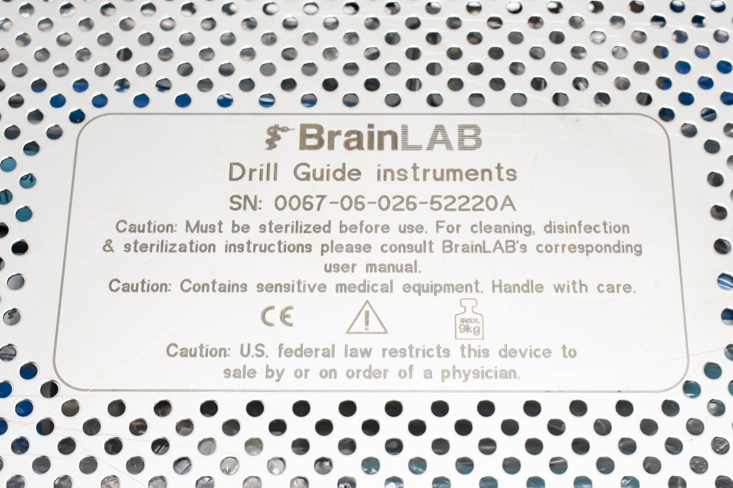 BrainLAB Drill Guide Instruments 52220A 41786 52856A 41839-25 41784