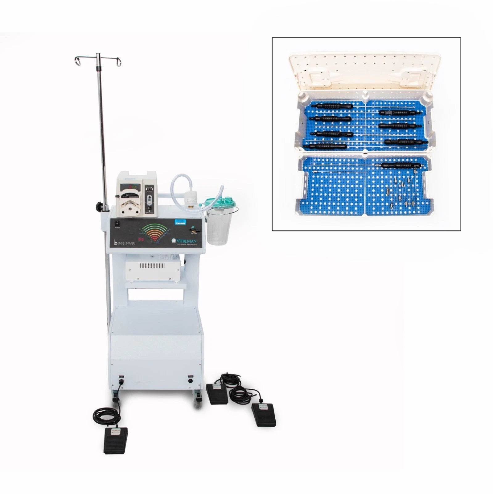 Black & Black Surgical Vitruvian Aspirator System w/ Liposuction Cannula Set