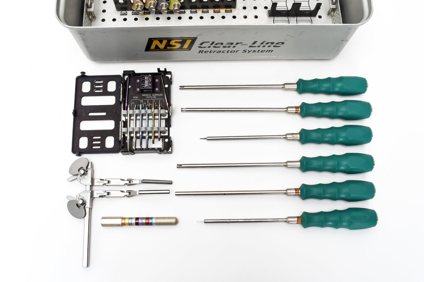 NSI Clear-Line and Synthes Retractor System Tray 03.820.100 03.820.101 03.820.10