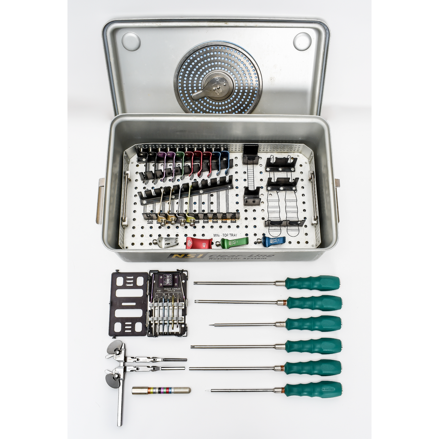 NSI Clear-Line and Synthes Retractor System Tray 03.820.100 03.820.101 03.820.10