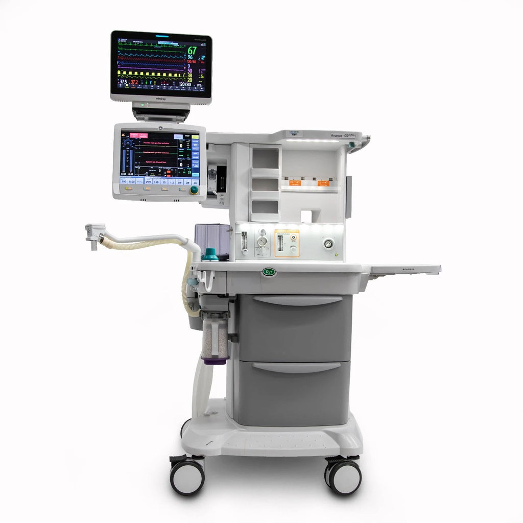 GE Avance CS2 Pro Anesthesia Machine, E-sCAiO Gas Module, Mindray Benevision N15