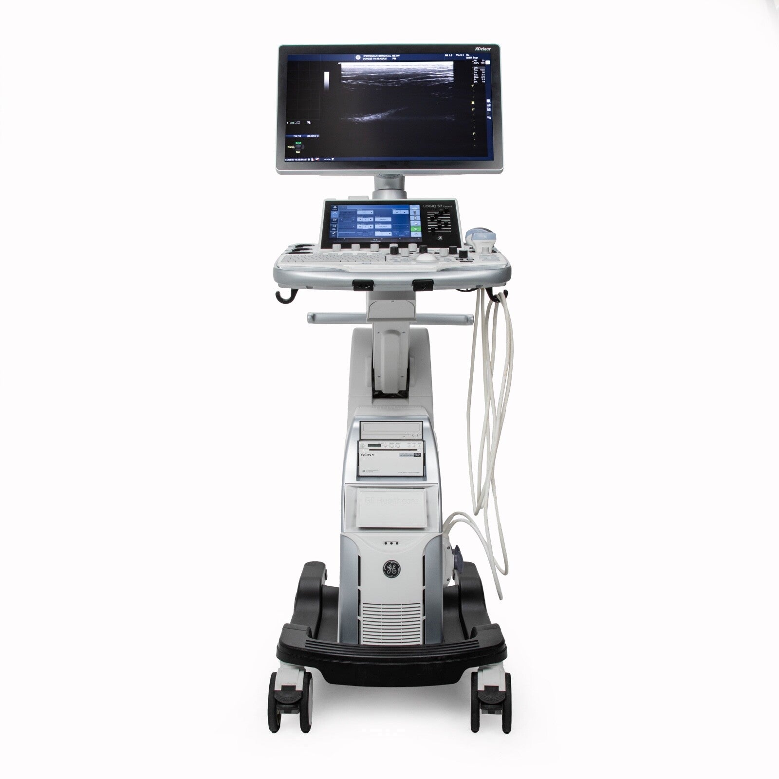 GE Logiq S7 Expert Ultrasound System w. 9L-D C1-5D Transducers SW: R3 5194432
