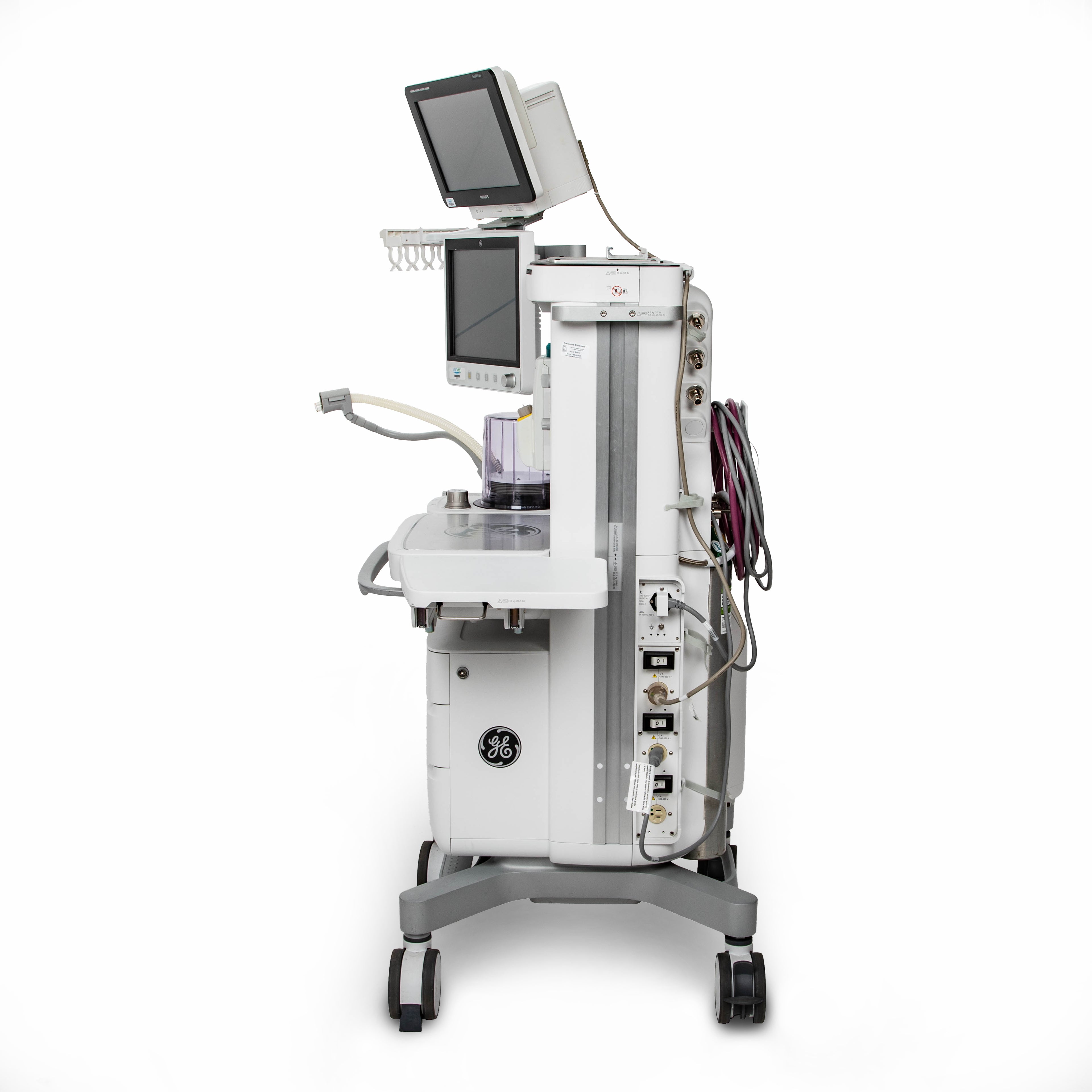 GE Carestation 650 Anesthesia Machine; E-sCAiO Gas Module, Philips IntelliVue MX550