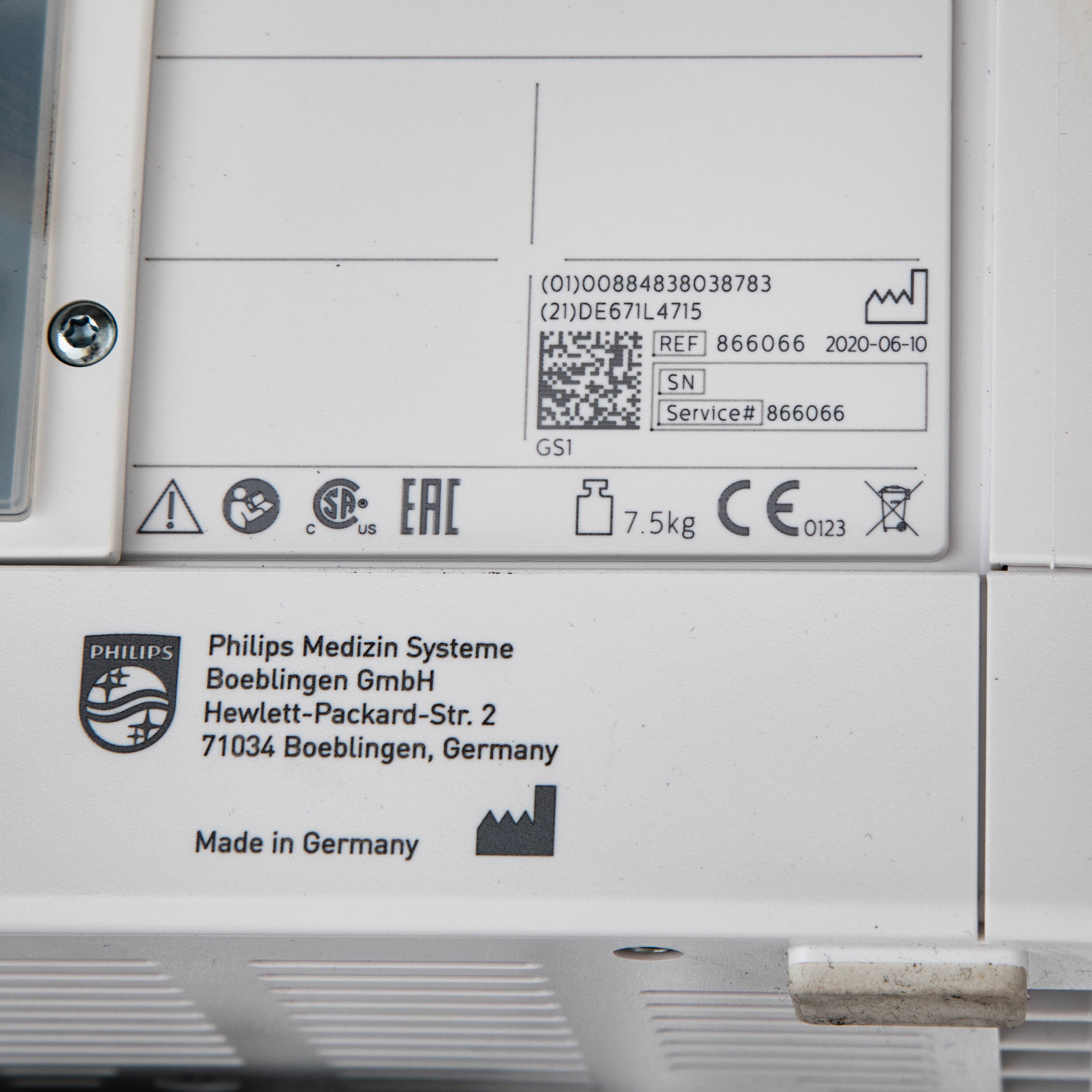 GE Carestation 650 Anesthesia Machine; E-sCAiO Gas Module, Philips IntelliVue MX550