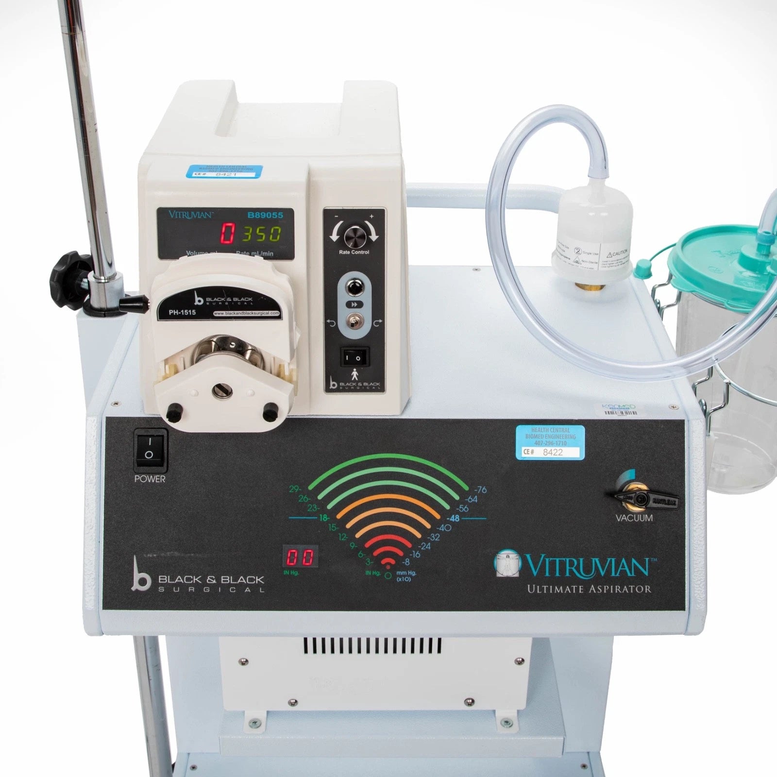 Black & Black Surgical Vitruvian Aspirator System w/ Liposuction Cannula Set