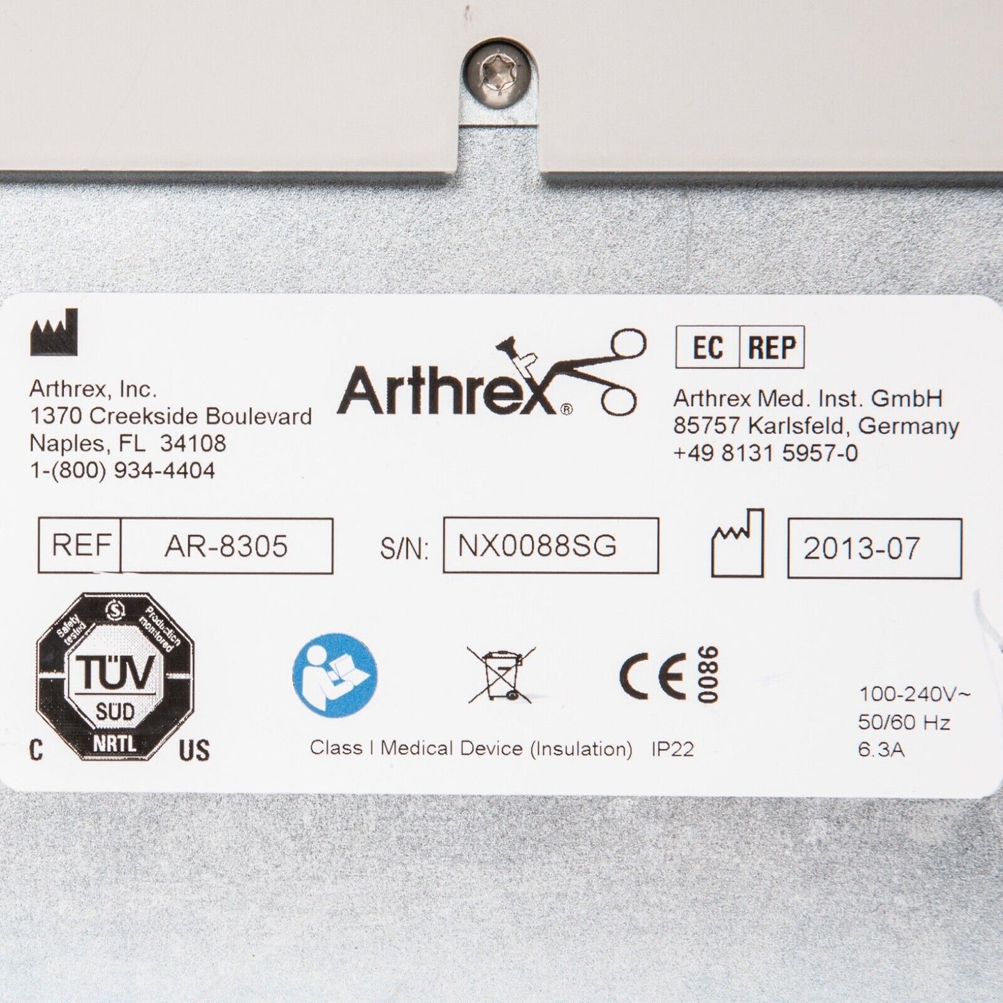 Arthrex Synergy Resection Shaver Console & Footswitch AR-8305 AR-8310