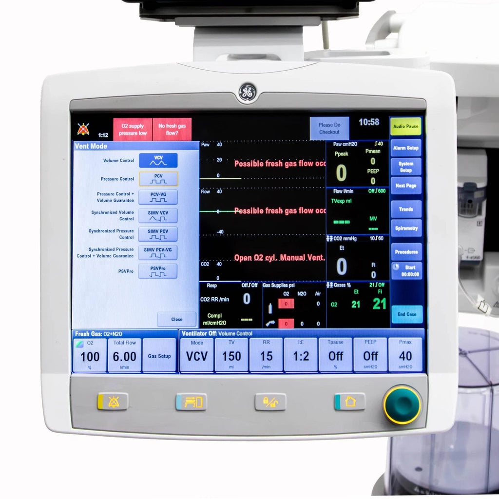 GE Avance CS2 Anesthesia Machine with Philips IntelliVue MX550 Patient Monitor