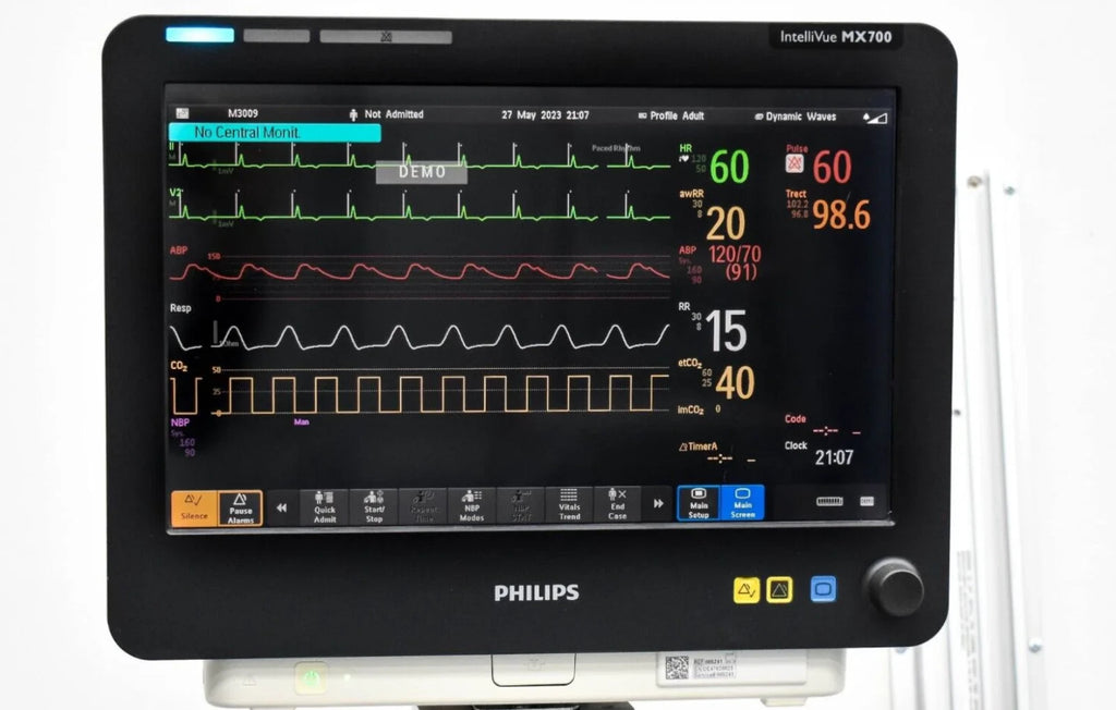 GE Aespire 7900 Anesthesia Machine; Philips MX700 Monitor, G7M Gas Module, TEC7 Sevoflurane