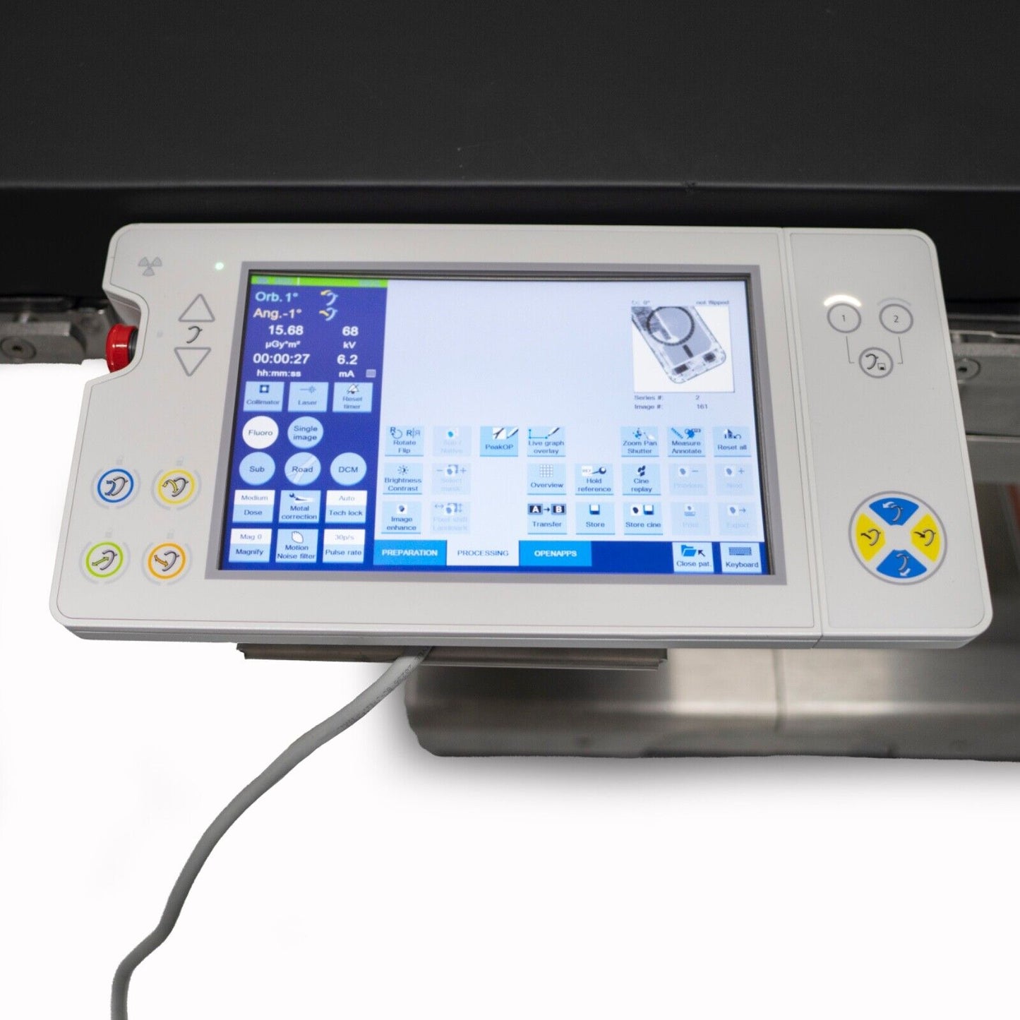 Siemens Cios Alpha Flat Detector C-Arm - Vascular Software, Injector Connection