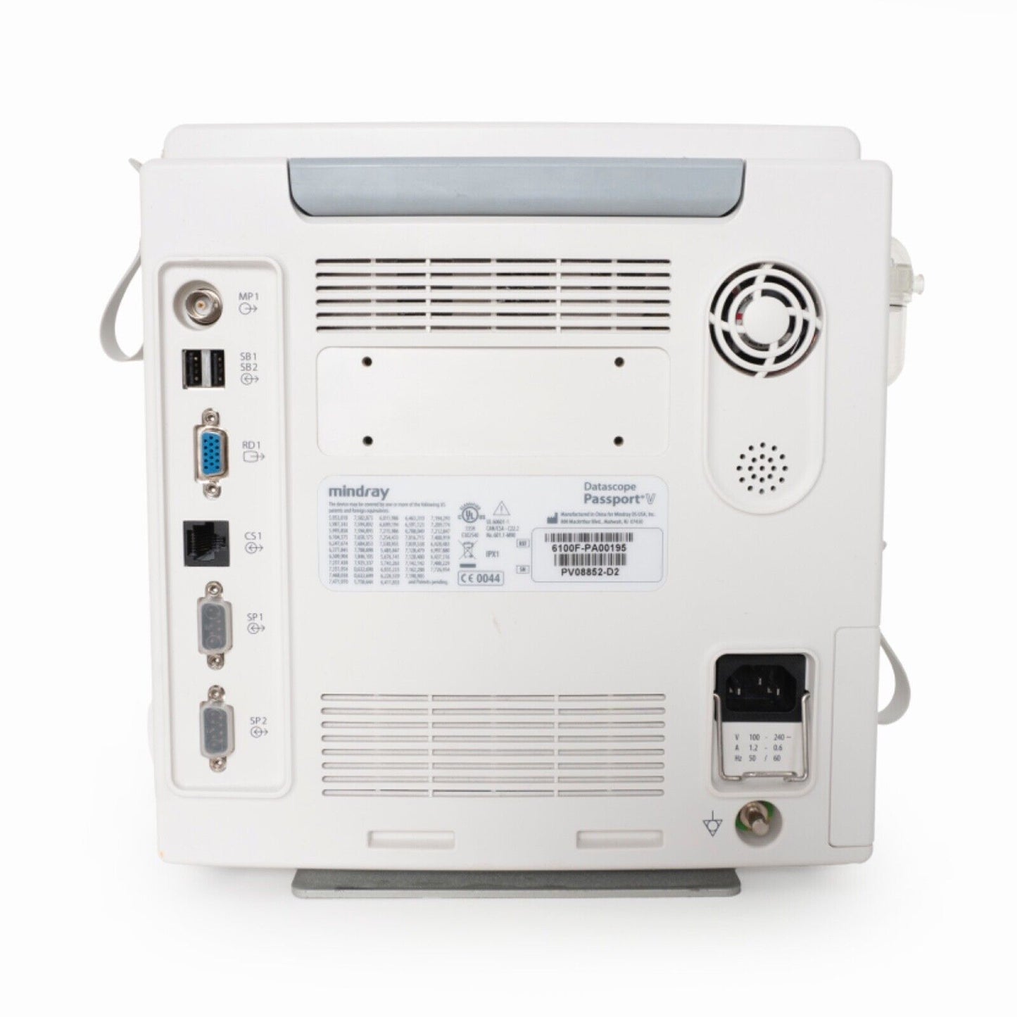 Mindray Datascope Passport V Patient Monitor 6100F-PA00 w. NIBP SP02 ECG TEMP