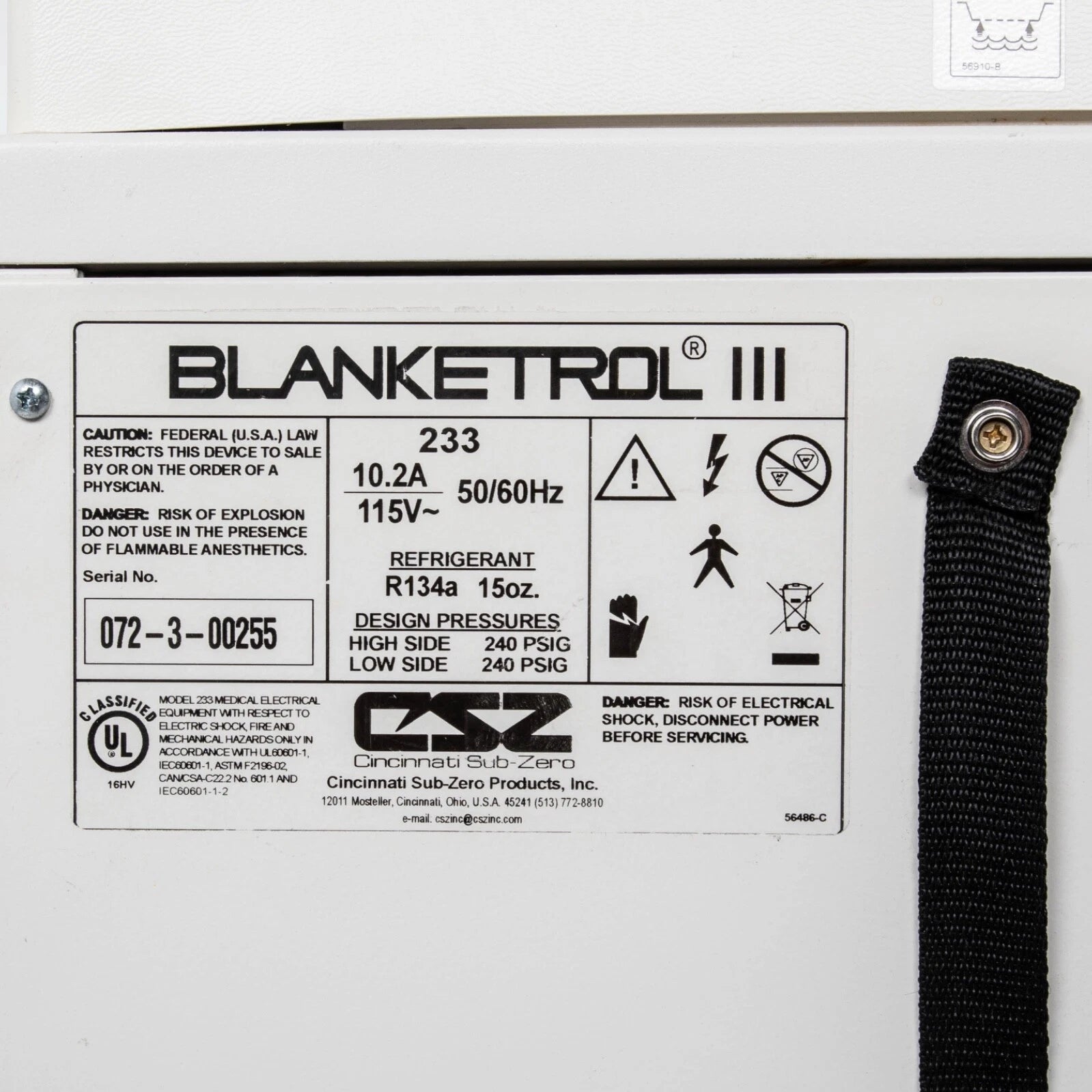 CSZ Cincinnati Subzero Gentherm Blanketrol III Hyper Hypothermia System 233