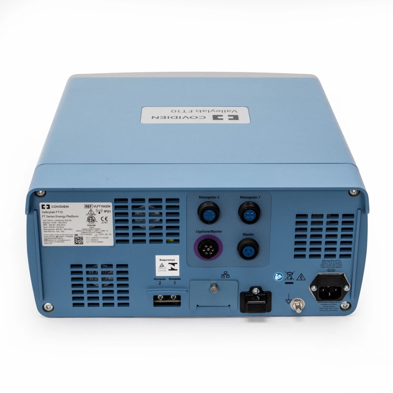 Covidien VLFT10GEN FT10 Energy Platform with Foot Pedals - Software 5.0