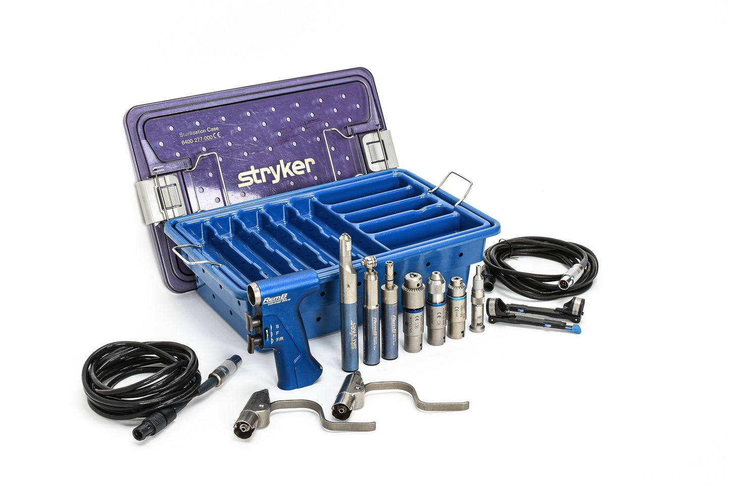 Stryker CORE 2 Console with RemB Driver Micro Drill Sag Osc Recip Saw Complete Instrument Set 5400-052-000