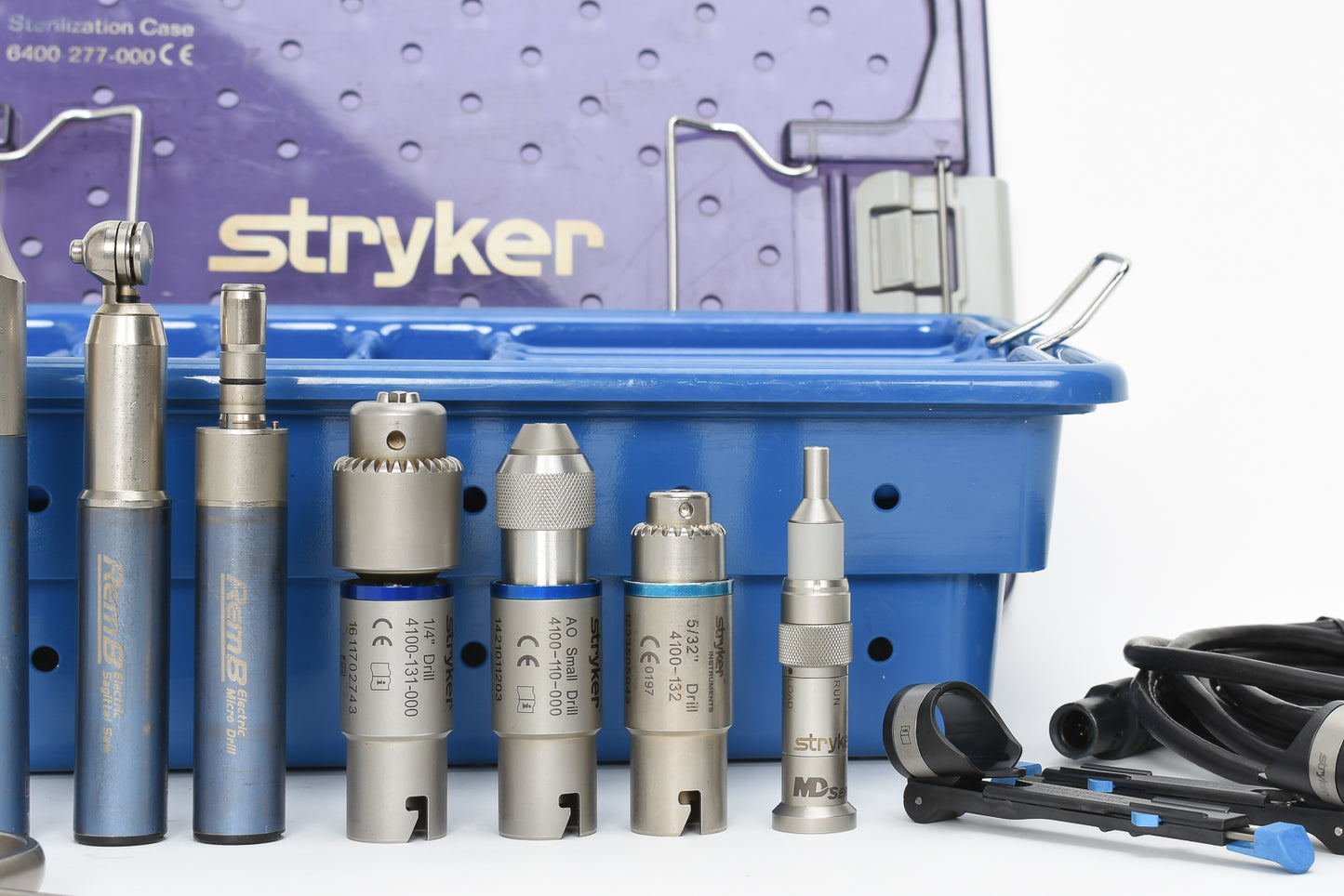 Stryker CORE 2 Console with RemB Driver Micro Drill Sag Osc Recip Saw Complete Instrument Set 5400-052-000