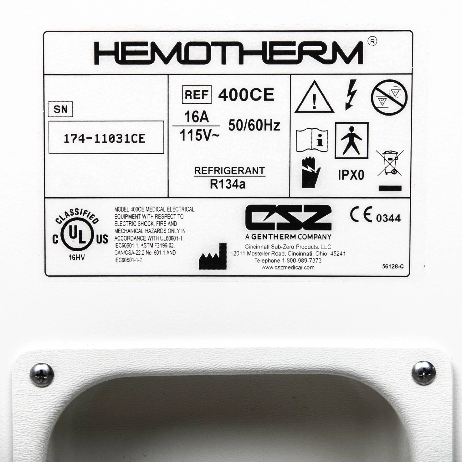 Cincinnati CSZ 400CE Hemotherm Medical Dual Reservoir Cooler/Heater