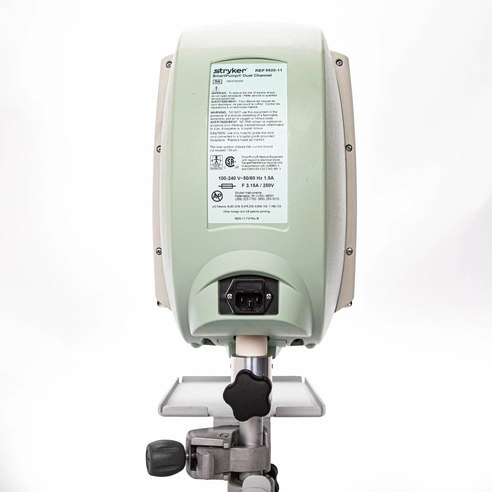 Stryker 5920-11 Smart Pump Duel Channel Auto Tourniquet System; Cuffs