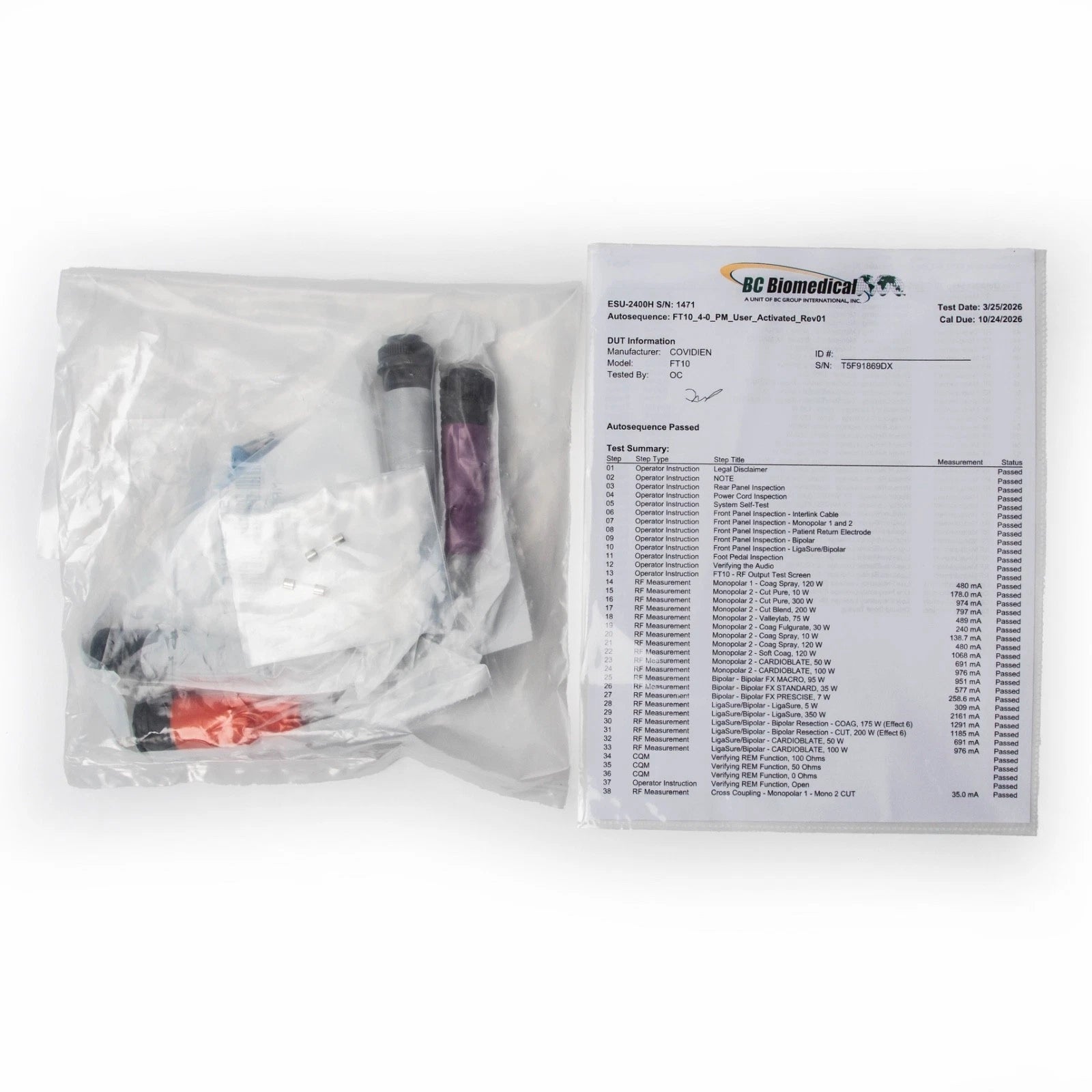 Covidien VLFT10GEN FT10 Energy Platform with Foot Pedals - Software 5.0