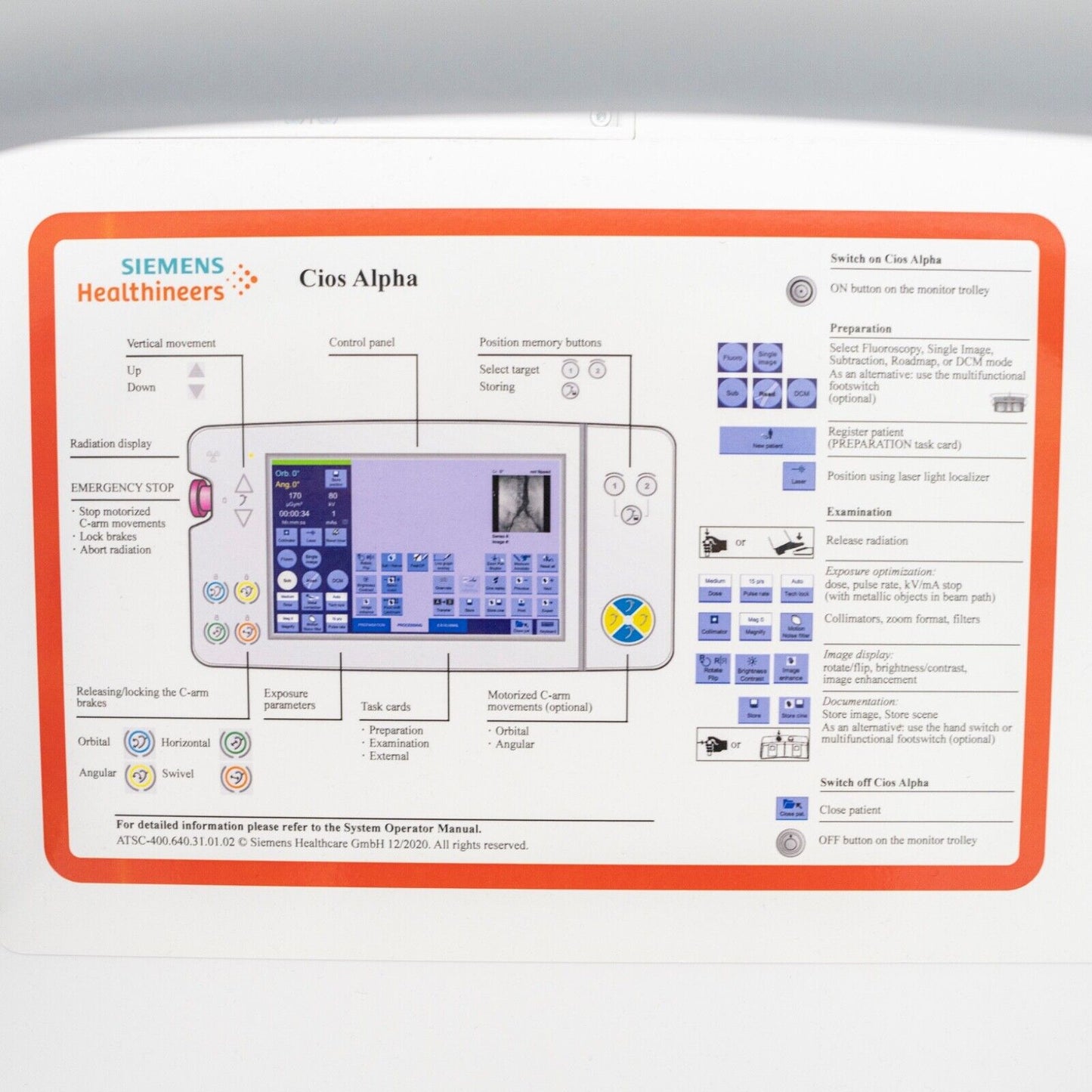 Siemens Cios Alpha Flat Detector C-Arm - Vascular Software, Injector Connection