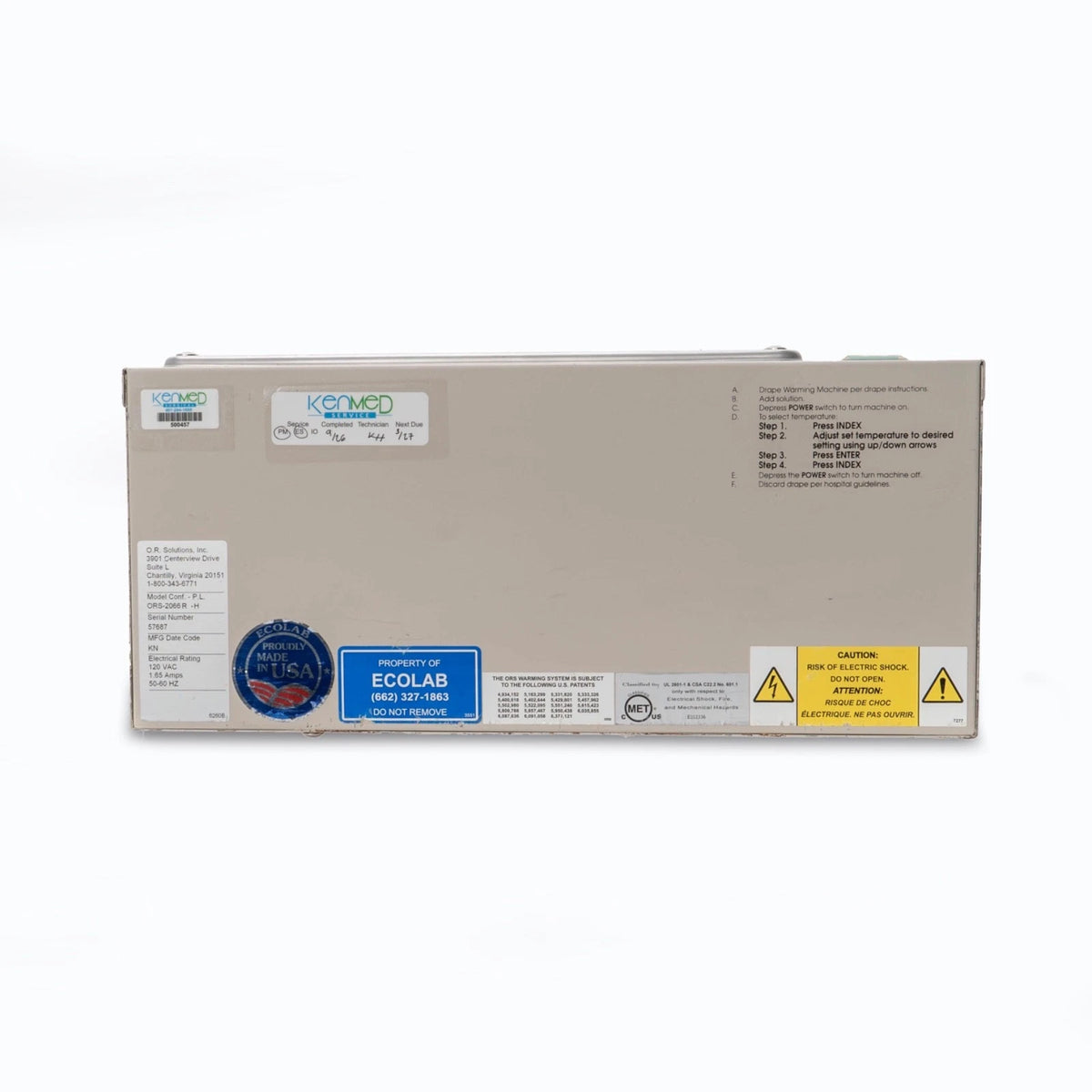 OR Solutions ORS-2066R Solution Warmer