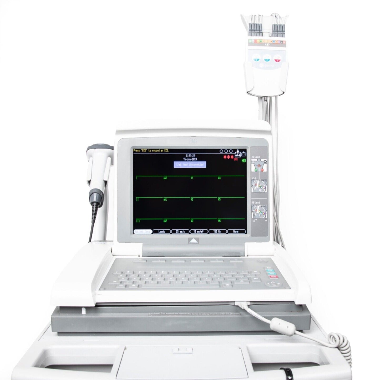 GE Healthcare MAC 5500 HD ECG EKG w/ CAM HD 900995-003