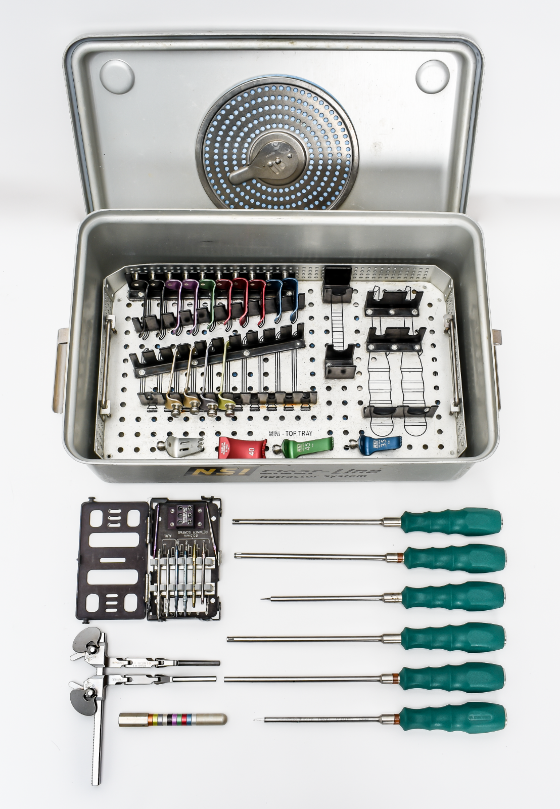 NSI Clear-Line and Synthes Retractor System Tray 03.820.100 03.820.101 03.820.10