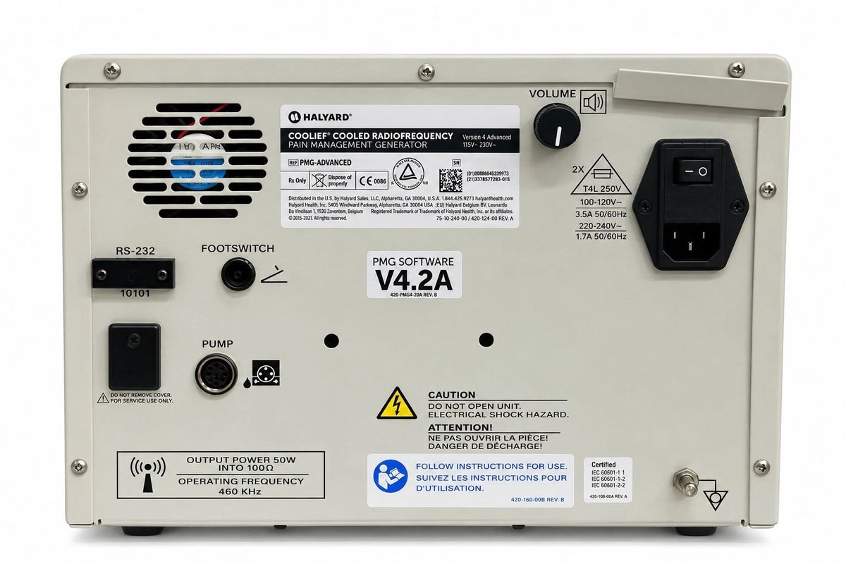 Halyard PMG -ADVANCED COOLIEF Radiofrequency (RF) System SV: 4.2