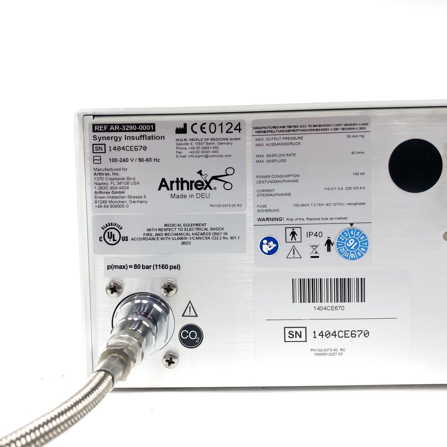 Arthrex Synergy CO2 Insufflator AR-32900-0001