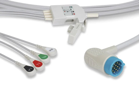 Stryker > Medtronic > Physio Control Compatible ECG Trunk Cable - 11111-000020 - 10 (4 Attached, Snap) Leads