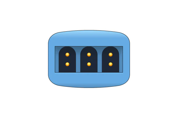 Mindray > Datascope Compatible ECG Trunk Cable - 0010-30-42720 - 3 Leads