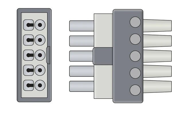 Philips Compatible ECG Leadwire - M1625A - 5 Leads Snap (individual)