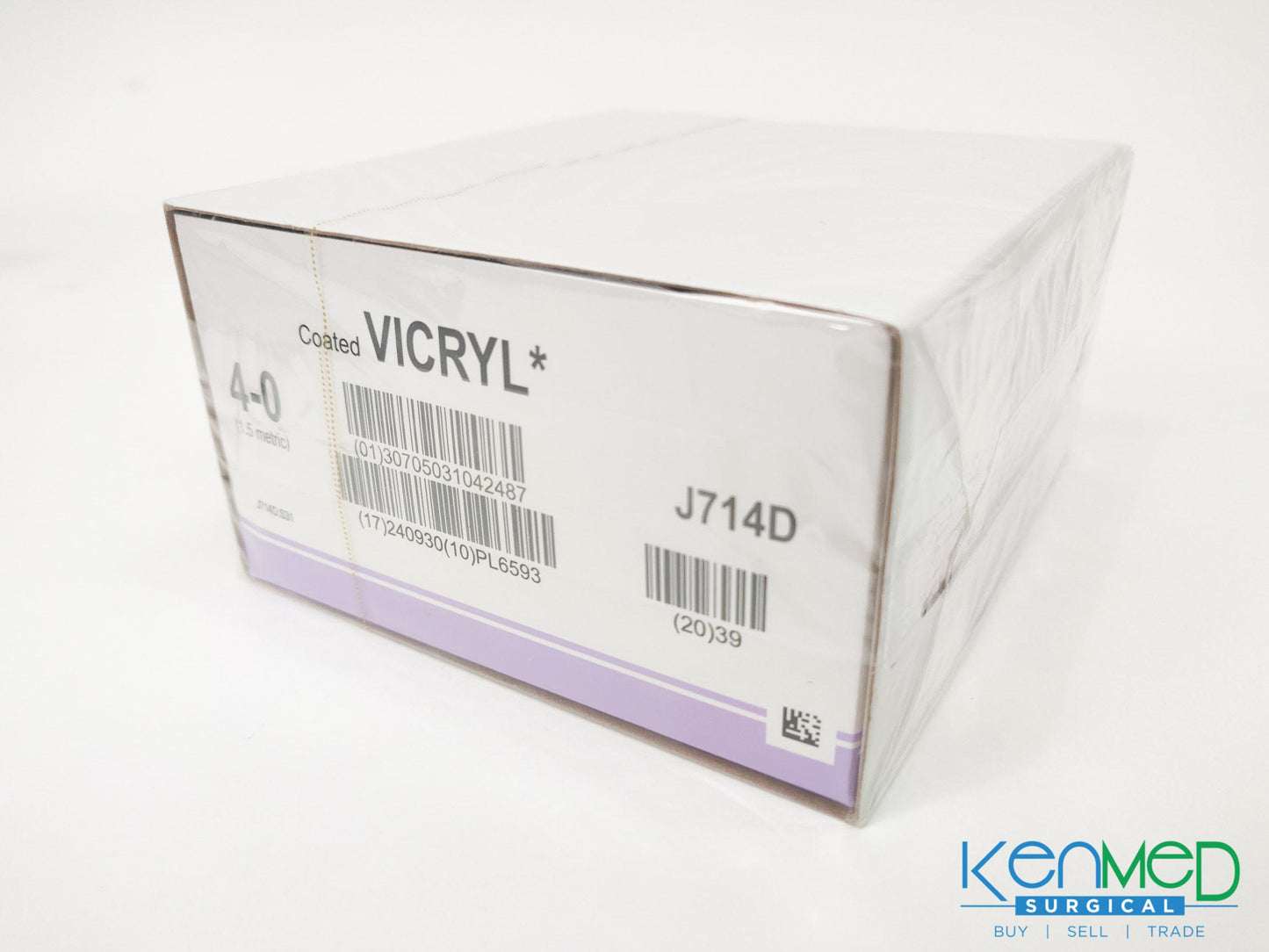 Ethicon J714D Coated Vicryl (Polyglactin 910) Suture Undyed Braided (EXP 2027-06-30)