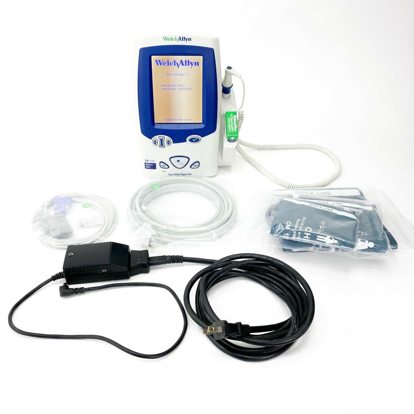 Welch Allyn LXI Spot Vital Signs Monitor 45NTO - NIBP, SpO2, Temp, Accessories!