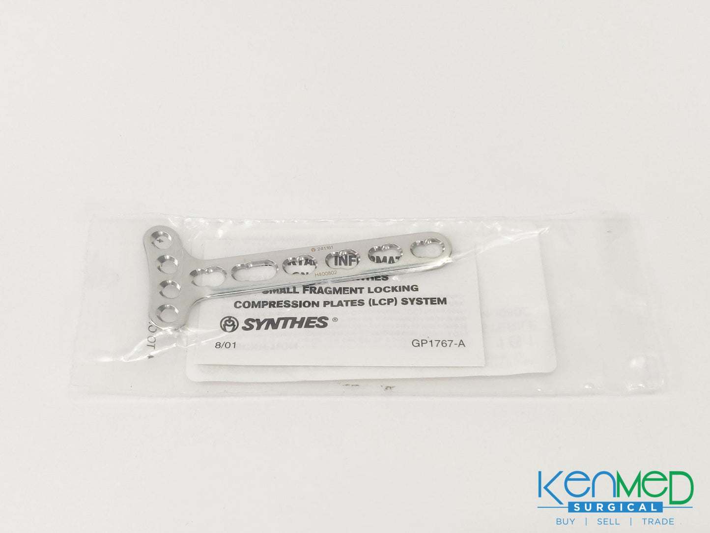 Synthes 241.161 3.5MM LCP T-Plate 4H Head/6H Shaft/78MM-Right Angle