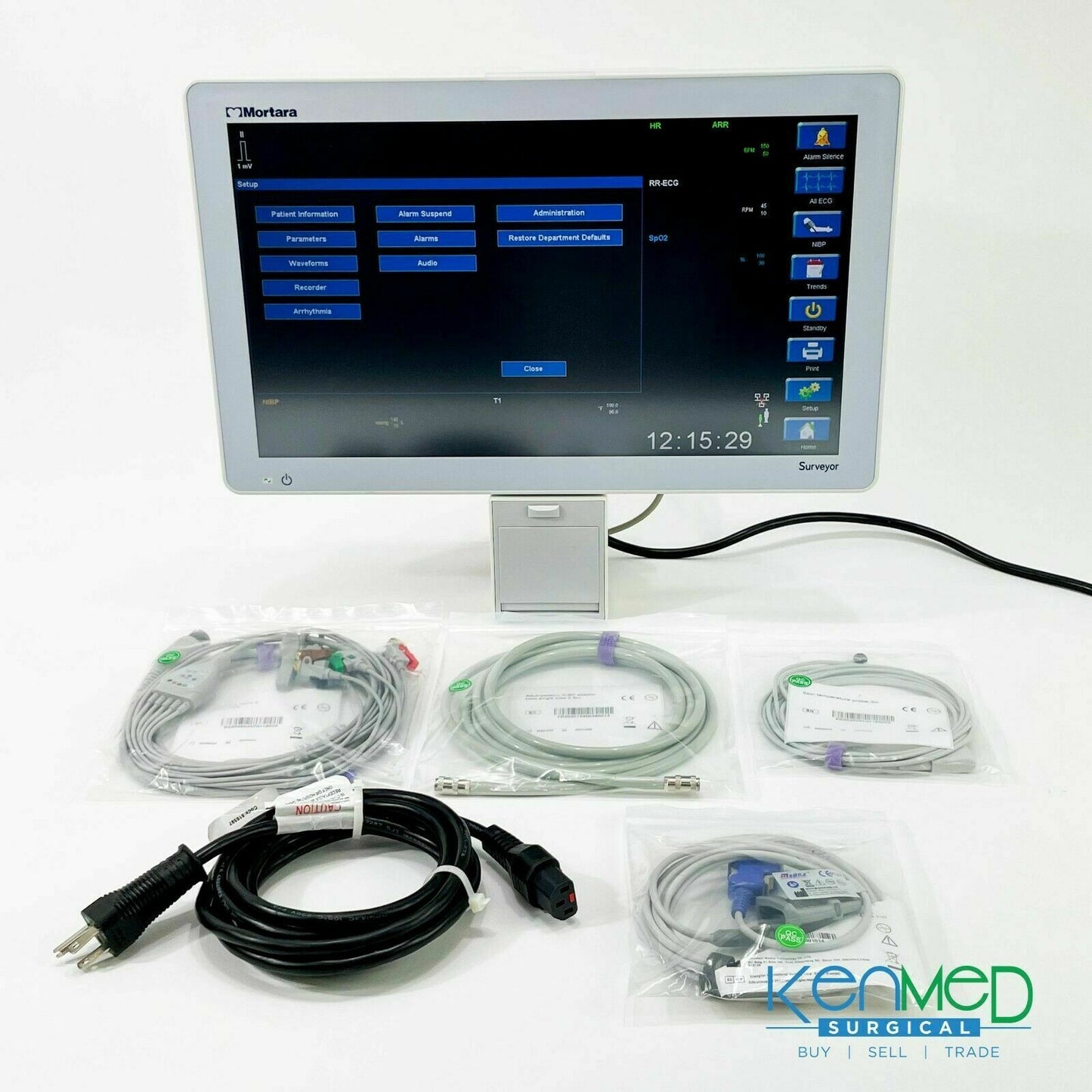 Welch Allyn Mortara SUR19 S19 19" Surveyor Patient Monitor - EKG, SPO2, NIBP, TP