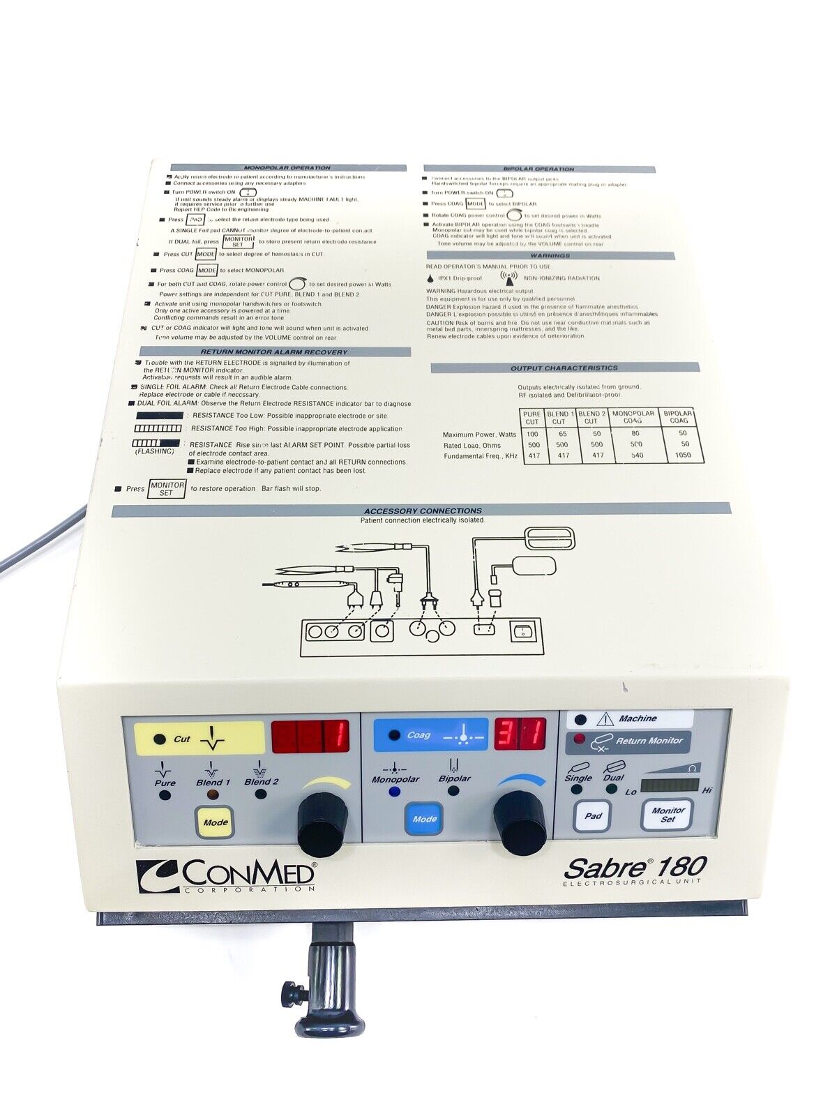 ConMed Sabre 180 Electrosurgery Generator 60-5800-001