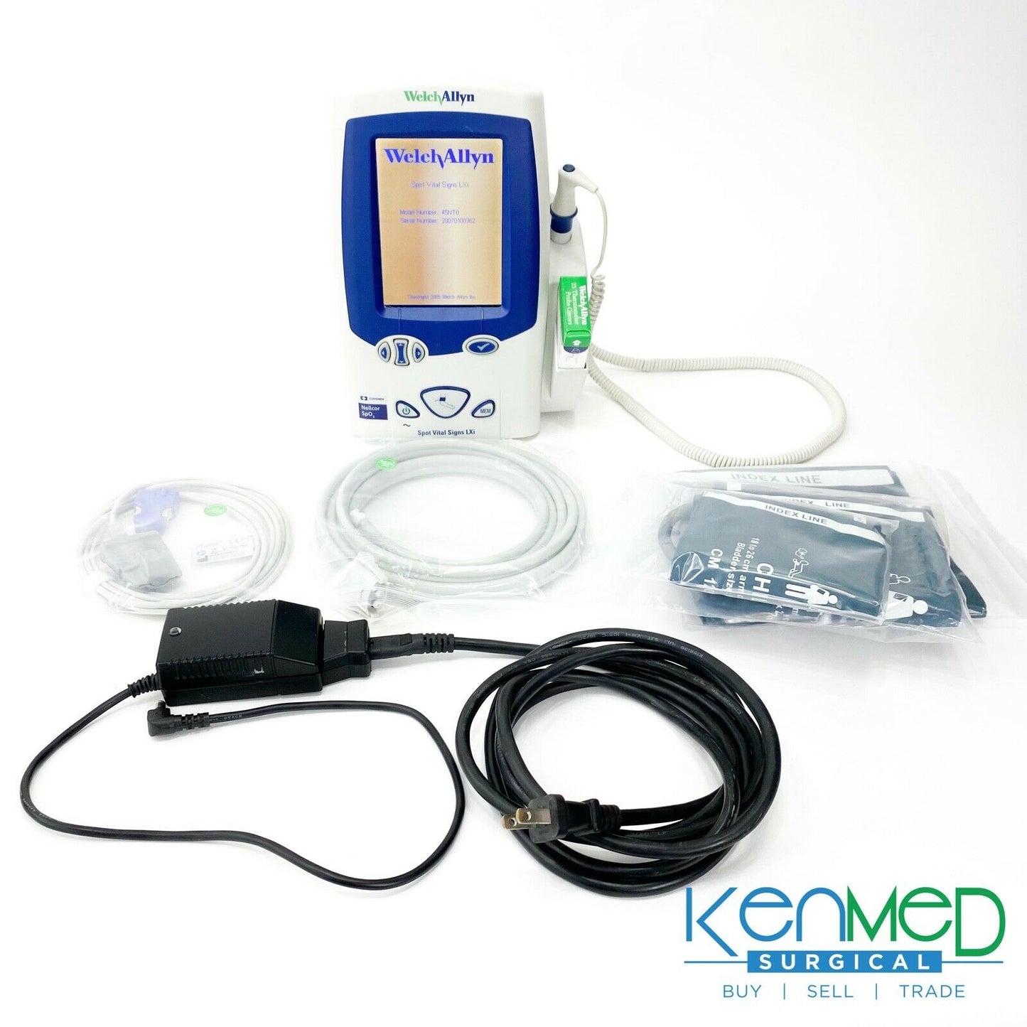 Welch Allyn LXI Spot Vital Signs Monitor 45NTO - NIBP, SpO2, Temp, Accessories!